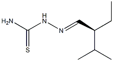 [S,(+)]-2-エチル-3-メチルブチルアルデヒドチオセミカルバゾン 化学構造式