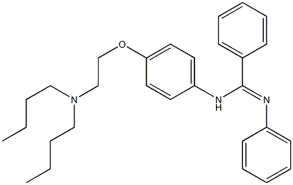 N-[4-[2-(Dibutylamino)ethoxy]phenyl]-N'-phenylbenzamidine Structure