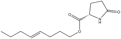 (S)-5-オキソピロリジン-2-カルボン酸4-オクテニル 化学構造式