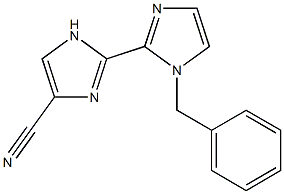 1'-Benzyl-2,2'-bi-1H-imidazole-4-carbonitrile,,结构式