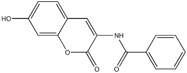 N-(2-Oxo-7-hydroxy-2H-1-benzopyran-3-yl)benzamide,,结构式