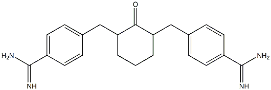 2,6-ビス(4-アミジノベンジル)-1-シクロヘキサノン 化学構造式