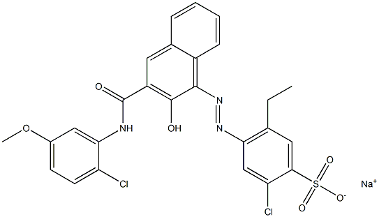 2-Chloro-5-ethyl-4-[[3-[[(2-chloro-5-methoxyphenyl)amino]carbonyl]-2-hydroxy-1-naphtyl]azo]benzenesulfonic acid sodium salt