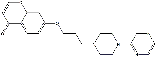 7-[3-[4-(2-Pyrazinyl)-1-piperazinyl]propyloxy]-4H-1-benzopyran-4-one Structure