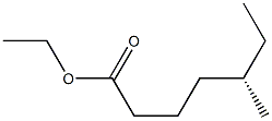 [S,(+)]-5-メチルヘプタン酸エチル 化学構造式