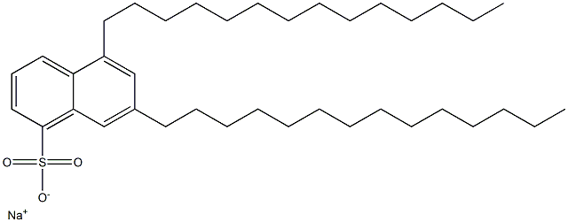 5,7-Ditetradecyl-1-naphthalenesulfonic acid sodium salt,,结构式