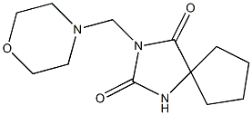 3-モルホリノメチル-2,4-ジオキソ-1,3-ジアザスピロ[4.4]ノナン 化学構造式
