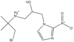 N-(2-Bromo-1,1-dimethylethyl)-2-hydroxy-3-(2-nitro-1H-imidazol-1-yl)propan-1-aminium Struktur