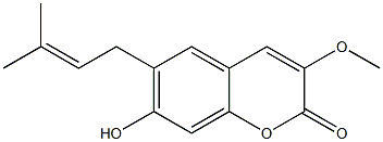 3-Methoxy-6-(3-methyl-2-butenyl)-7-hydroxy-2H-1-benzopyran-2-one|