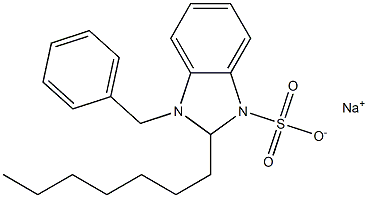 1-Benzyl-2-heptyl-2,3-dihydro-1H-benzimidazole-3-sulfonic acid sodium salt|