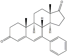 7-Phenyl-4,6-androstadiene-3,17-dione 结构式