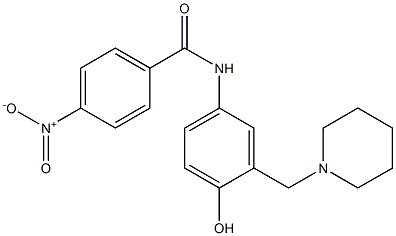 4'-Hydroxy-4-nitro-3'-(piperidinomethyl)benzanilide,,结构式