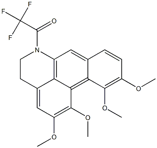 6-Trifluoroacetyl-1,2,10,11-tetramethoxy-5,6-dihydro-4H-dibenzo[de,g]quinoline,,结构式