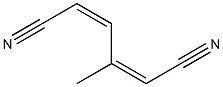 (1Z,3Z)-1,4-Dicyano-2-methyl-1,3-butadiene 结构式