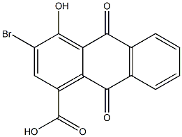 3-Bromo-4-hydroxy-9,10-dioxoanthracene-1-carboxylic acid,,结构式