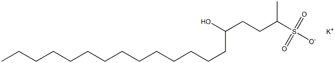 5-Hydroxynonadecane-2-sulfonic acid potassium salt Structure