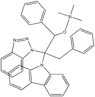 1,3-Diphenyl-1-(trimethylsilyloxy)-2-(9H-carbazol-9-yl)-2-(1H-benzotriazol-1-yl)propane
