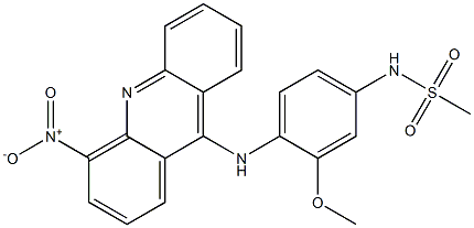 N-[3-Methoxy-4-[(4-nitro-9-acridinyl)amino]phenyl]methanesulfonamide Structure