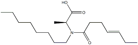 N-(4-Heptenoyl)-N-octylalanine Struktur
