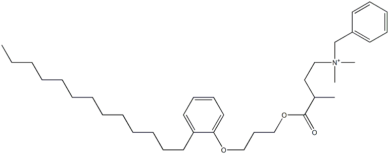 N,N-Dimethyl-N-benzyl-N-[3-[[3-(2-tridecylphenyloxy)propyl]oxycarbonyl]butyl]aminium Struktur