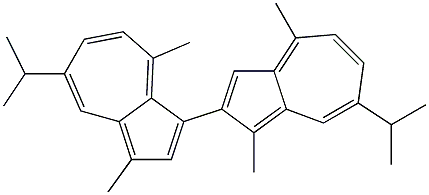 2-(1,4-Dimethyl-7-isopropylazulen-3-yl)-1,4-dimethyl-7-isopropylazulene,,结构式