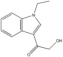 1-(1-エチル-1H-インドール-3-イル)-2-ヒドロキシエタノン 化学構造式