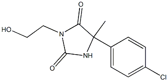 5-(p-Chlorophenyl)-3-(2-hydroxyethyl)-5-methylhydantoin Structure