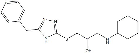 1-[[5-Benzyl-4H-1,2,4-triazol-3-yl]thio]-3-(cyclohexylamino)-2-propanol|