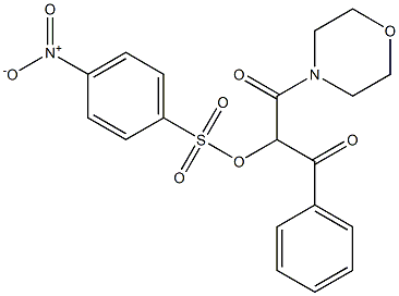 1-Morpholino-2-[(4-nitrophenyl)sulfonyloxy]-3-phenylpropane-1,3-dione,,结构式