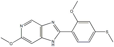 6-Methoxy-2-(2-methoxy-4-methylthiophenyl)-1H-imidazo[4,5-c]pyridine,,结构式