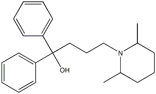 1,1-Diphenyl-4-(2,6-dimethyl-1-piperidinyl)-1-butanol Structure