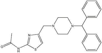 4-[(4-Diphenylmethyl-1-piperazinyl)methyl]-N-acetyl-2-thiazolamine|