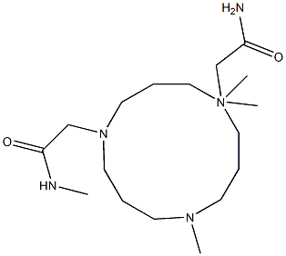 N,N,N',N'-Tetramethyl-1,5,9-triazacyclododecane-1,5-di(acetamide) 结构式