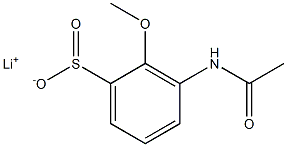 3-(Acetylamino)-2-methoxybenzenesulfinic acid lithium salt,,结构式