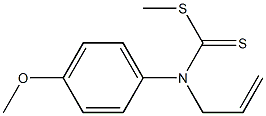 N-(4-Methoxyphenyl)-N-(2-propenyl)dithiocarbamic acid methyl ester 结构式