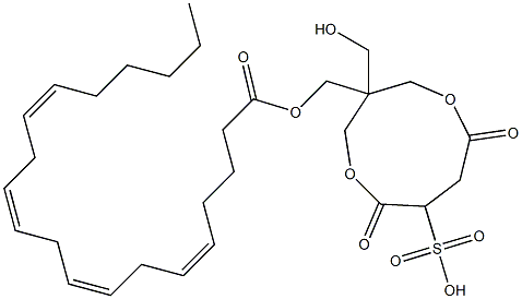 Arachidonic acid [1-(hydroxymethyl)-4,7-dioxo-6-sulfo-3,8-dioxacyclononan-1-yl]methyl ester,,结构式