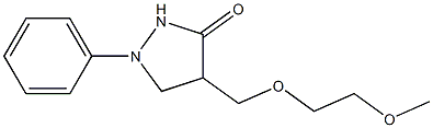 1-Phenyl-4-[(2-methoxyethoxy)methyl]pyrazolidin-3-one,,结构式