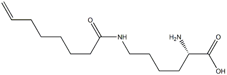 N6-(7-Octenoyl)lysine Structure