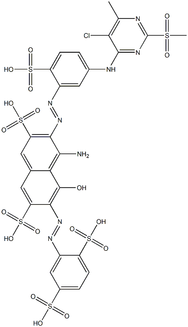 4-Amino-3-[[5-[[5-chloro-6-methyl-2-(methylsulfonyl)-4-pyrimidinyl]amino]-2-sulfophenyl]azo]-6-[(2,5-disulfophenyl)azo]-5-hydroxy-2,7-naphthalenedisulfonic acid