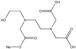 [2-[N-(2-Hydroxyethyl)-N-(sodiooxycarbonylmethyl)amino]ethyl]iminobis(acetic acid) 结构式