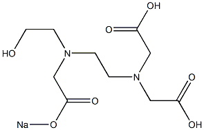 [2-[N-(2-ヒドロキシエチル)-N-(ソジオオキシカルボニルメチル)アミノ]エチル]イミノビス(酢酸) 化学構造式