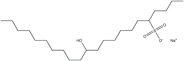12-Hydroxydocosane-5-sulfonic acid sodium salt,,结构式