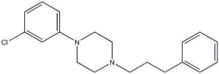 1-(3-Chlorophenyl)-4-(3-phenylpropyl)piperazine Structure