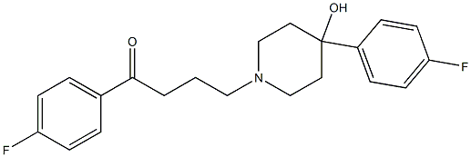 4-Hydroxy-4-(4-fluorophenyl)-1-[3-(4-fluorobenzoyl)propyl]piperidine,,结构式