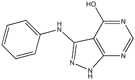 3-フェニルアミノ-1H-ピラゾロ[3,4-d]ピリミジン-4-オール 化学構造式