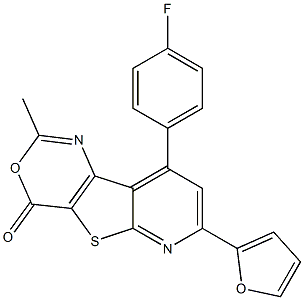  2-Methyl-7-(2-furanyl)-9-(4-fluorophenyl)-4H-pyrido[3',2':4,5]thieno[3,2-d][1,3]oxazin-4-one