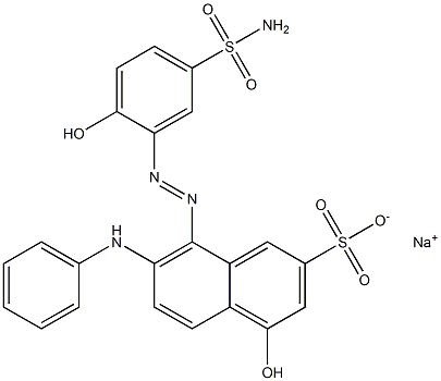 8-(5-Sulfamoyl-2-hydroxyphenylazo)-7-anilino-4-hydroxy-2-naphthalenesulfonic acid sodium salt Structure