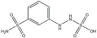 2-(m-スルファモイルフェニル)ヒドラジンスルホン酸 化学構造式
