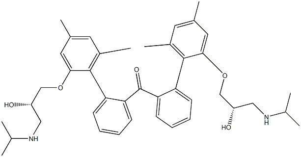 [2-[(S)-2-Hydroxy-3-(isopropylamino)propyloxy]-4,6-dimethylphenyl]phenyl ketone Struktur