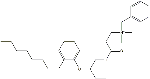 N,N-Dimethyl-N-benzyl-N-[2-[[2-(2-octylphenyloxy)butyl]oxycarbonyl]ethyl]aminium Structure